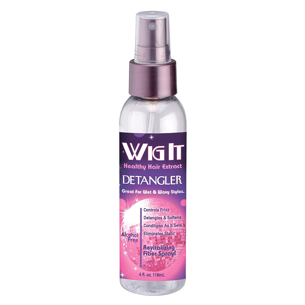 Wig It Detangler Hair Spray for Wet and Wavy Styles Alcohol Free 4Oz (118ml)